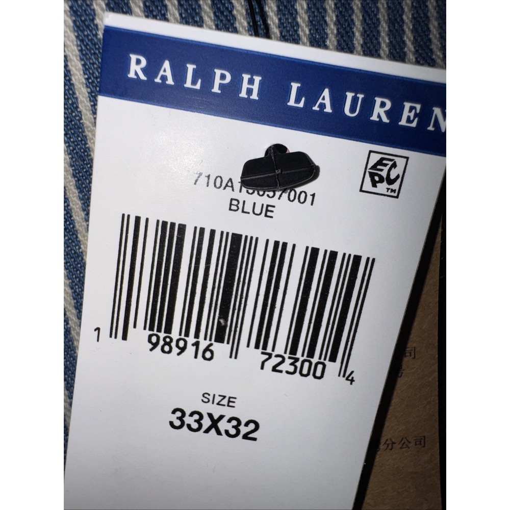 Polo Ralph Lauren Dungaree Carpenter Jeans Hickory Stripe Men's 33x32 NWT - Picture 7 of 7